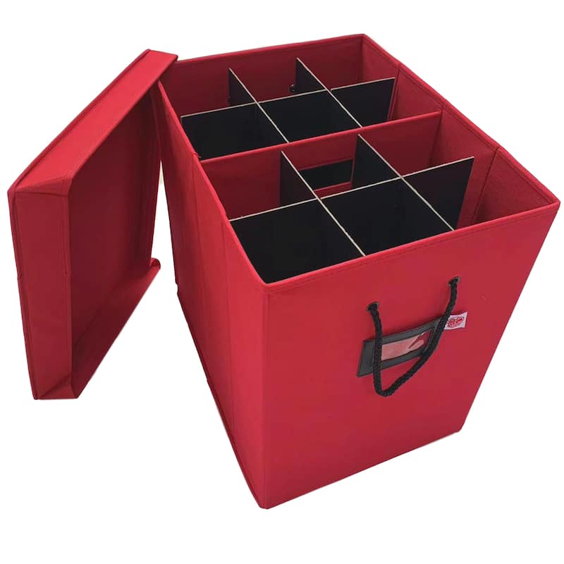 17 in. XL Christmas Nutcracker Collectibles Storage Box - Red
