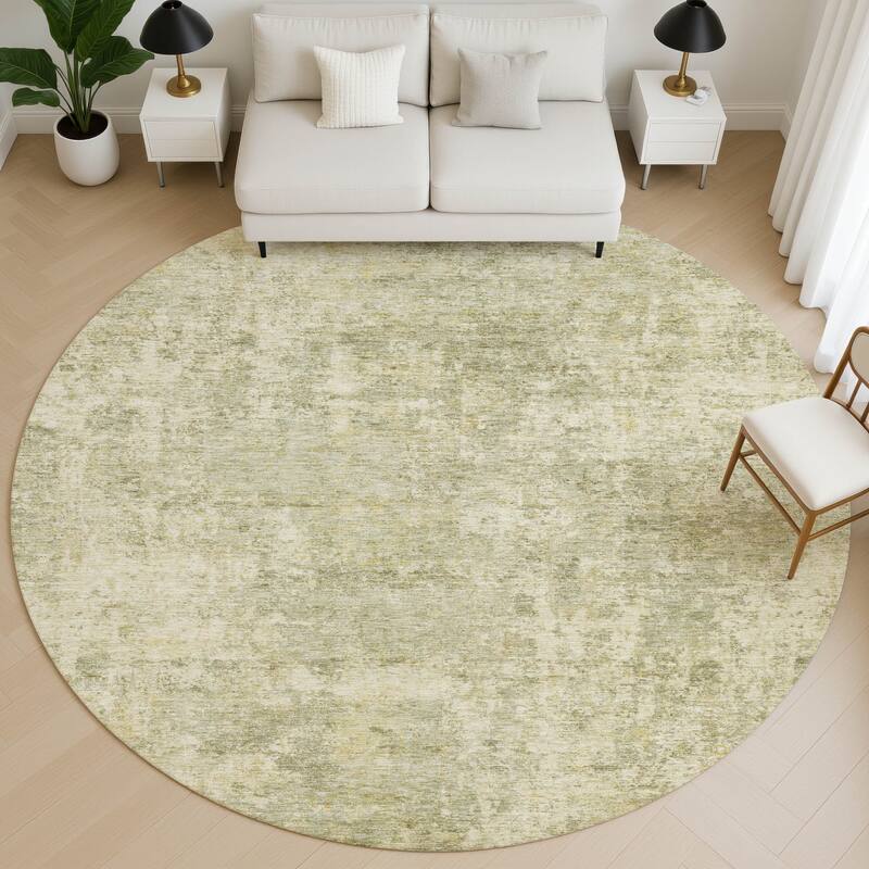 Premium Washable Super Soft Abstract Casual Mayfield Rug - Sage - 8' x 8'