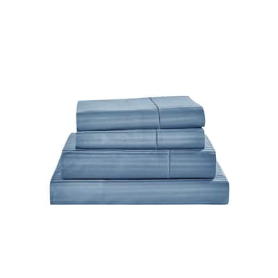Kathy Ireland 500 Thread Count Damask Stripe Sheet Set with Optifit