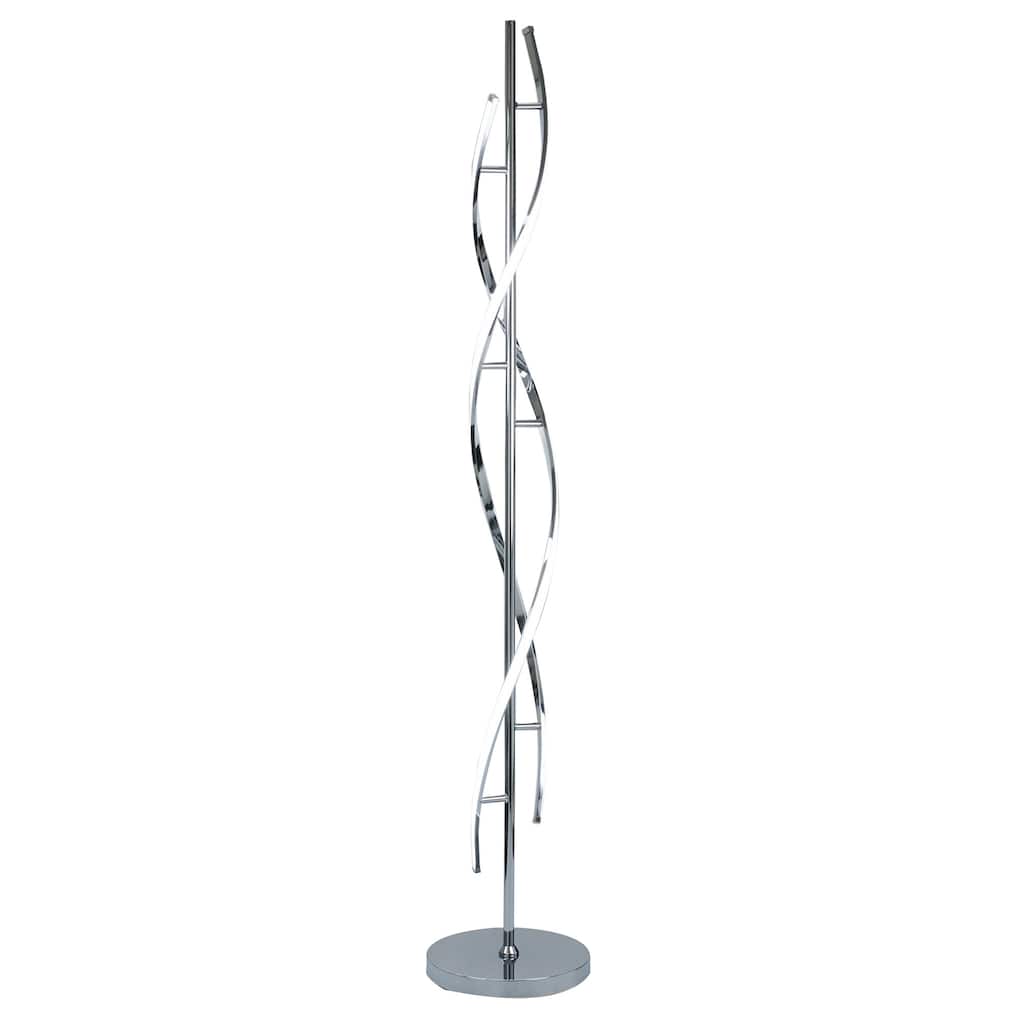 Jam 63 Inch Floor Lamp, LED, Metal Round Base, Accent Silver Metal Base