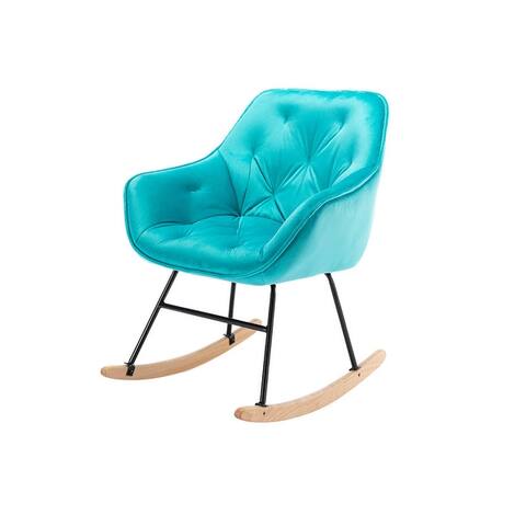 Upholstered Velvet Rocking Chair