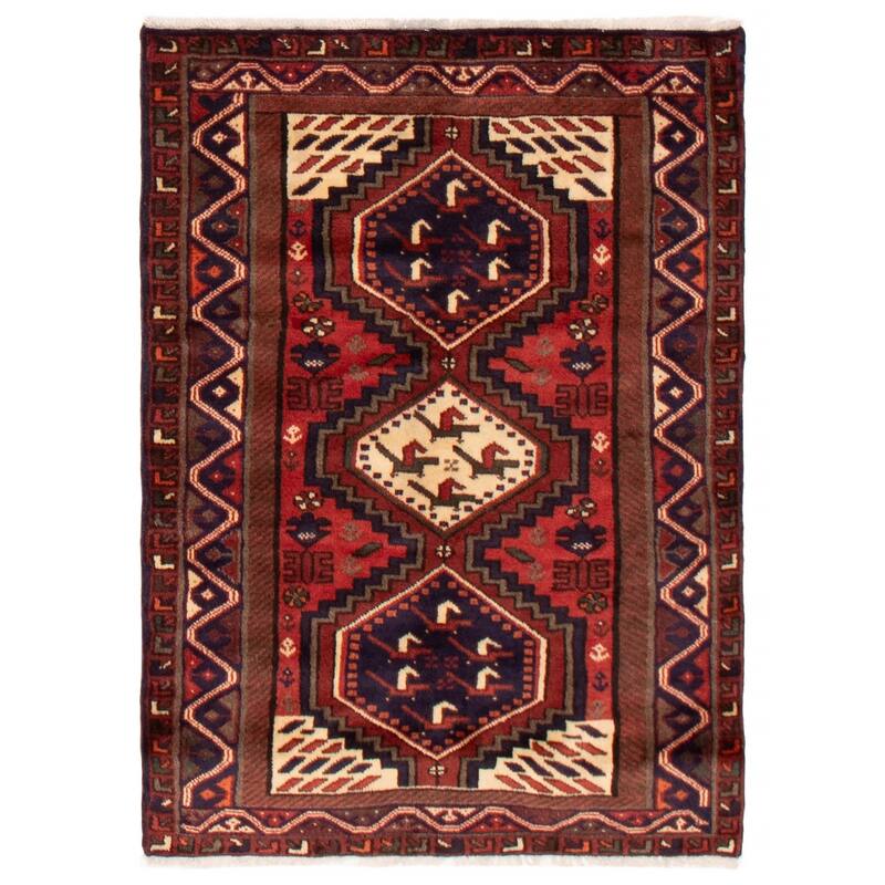ECARPETGALLERY Hand-knotted Konya Red Wool Rug - 3'3 x 4'7 - Red - 3'3 x 4'7
