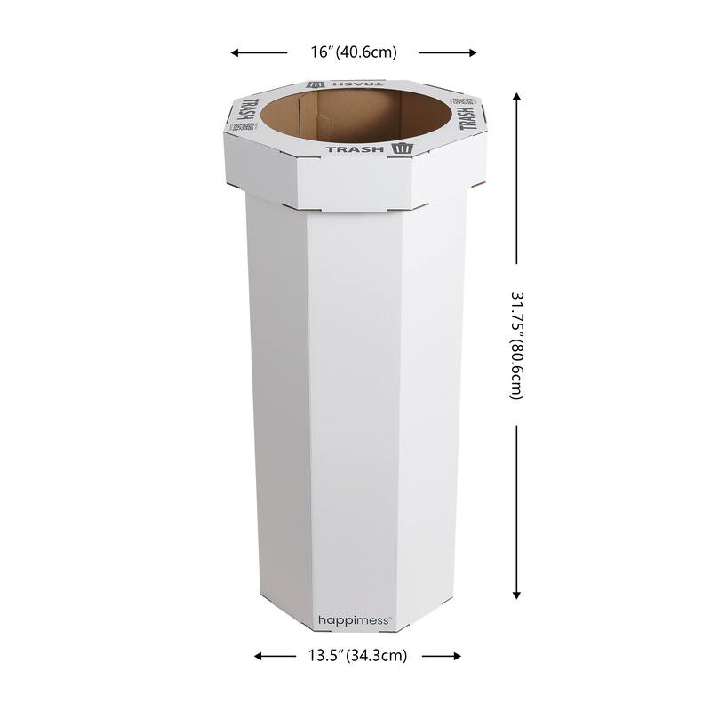 25-Gallon Disposable Cardboard Event Trash Can and Recycling Bin (Set of 2)