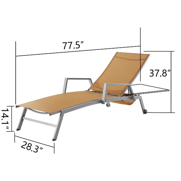 Corvus torino adjustable sling deals fabric patio chaise lounge