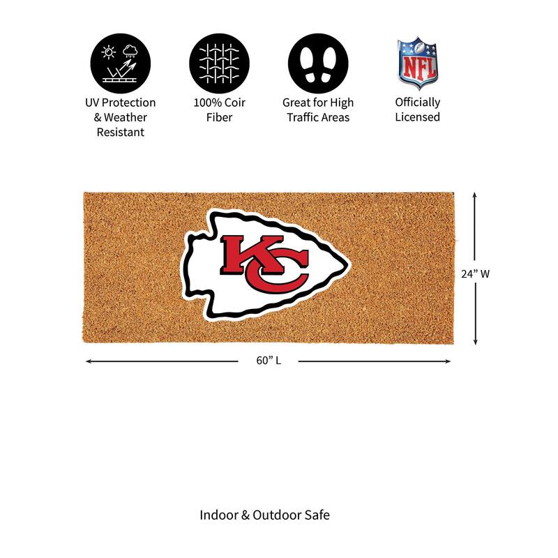 Kansas City Chiefs Full Color Indoor/Outdoor Coir Mat