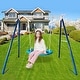 preview thumbnail 1 of 6, Metal Swing Stand With Saucer Antique Blue - Swing Set - 5-7 Years