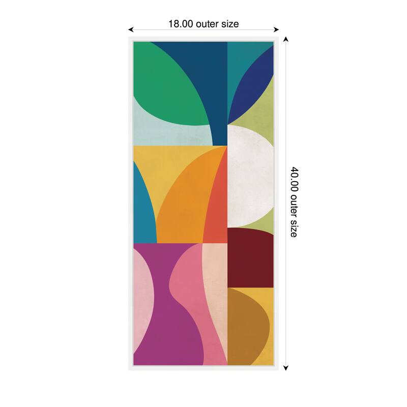 Kate and Laurel Abstract 01 Panel 1 by Rachel Lee Framed Canvas Wall Art Print