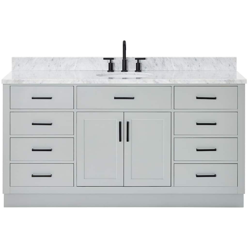 Ariel T067SCW2OVO Hepburn 67" Free Standing Single Oval Basin Vanity