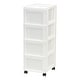 preview thumbnail 1 of 3, 4-Drawer Cart with Organizer Top White/Pearl
