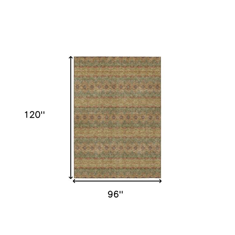 HomeRoots Floral Medallion Transitional Rectangle Outdoor Rug