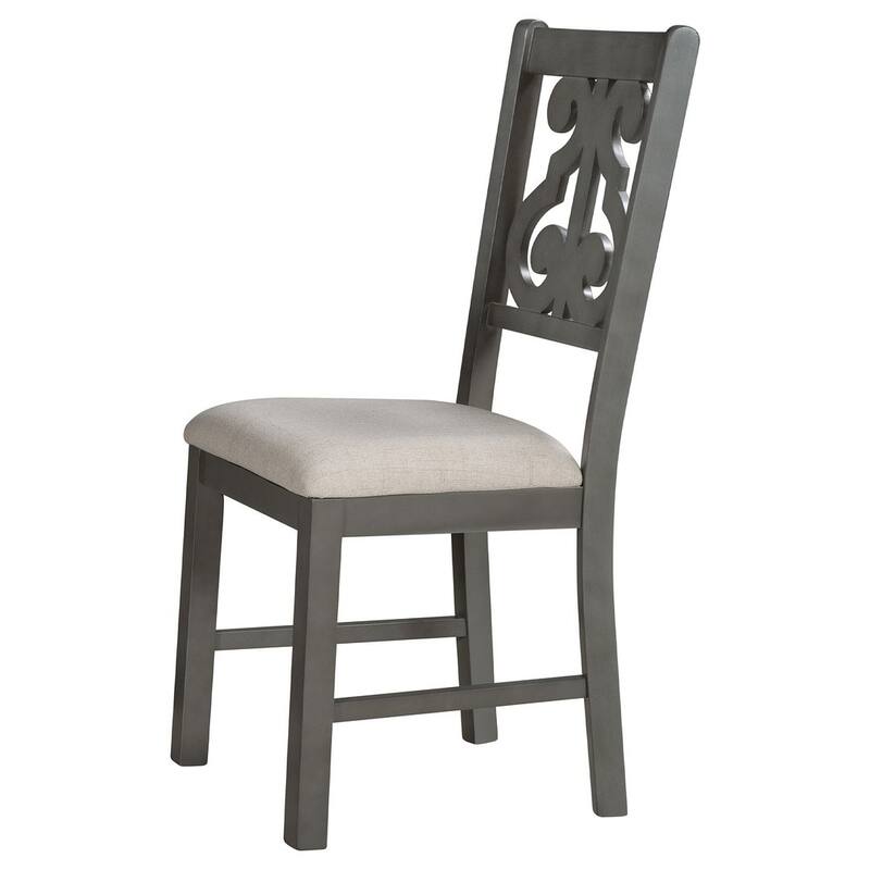 5 PCS Round Dining Table Set for 4 with Fabric Chairs
