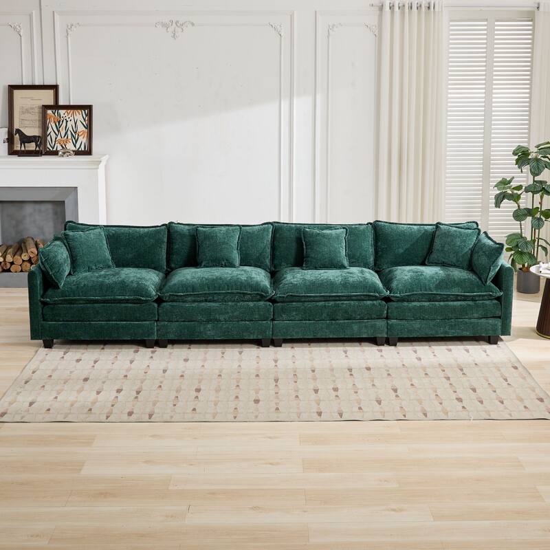 Cloud Sofa,Modern Sectional Couch,Comfy Double Layer Upholstered Seat Cushion
