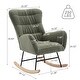 preview thumbnail 12 of 21, Teddy Upholstered Nursery Rocking Chair with High Backrest