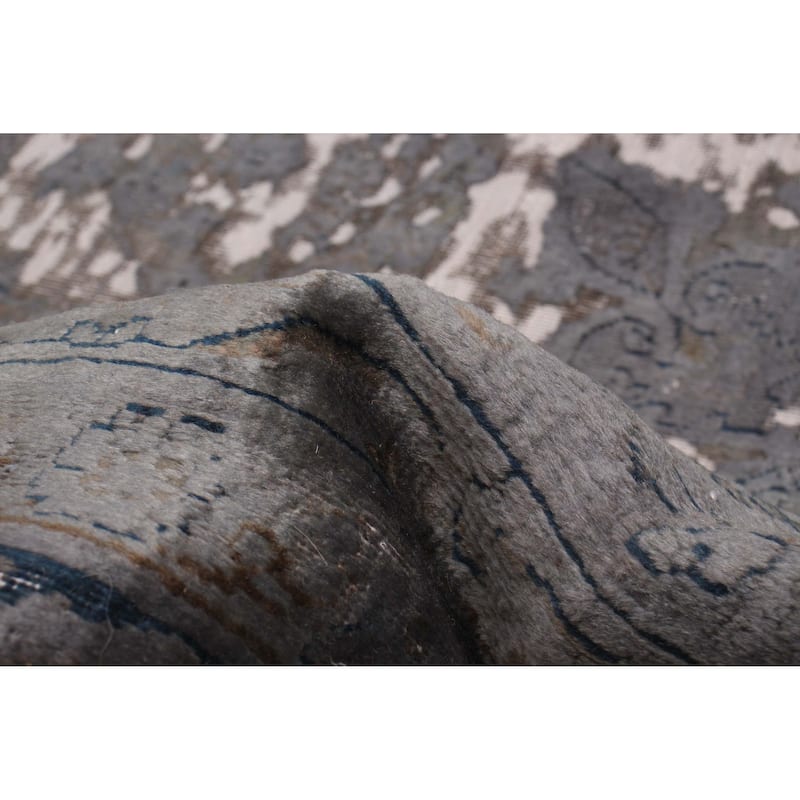 ECARPETGALLERY Hand-knotted Color Transition Grey Wool Rug - 8'11 x 11'9