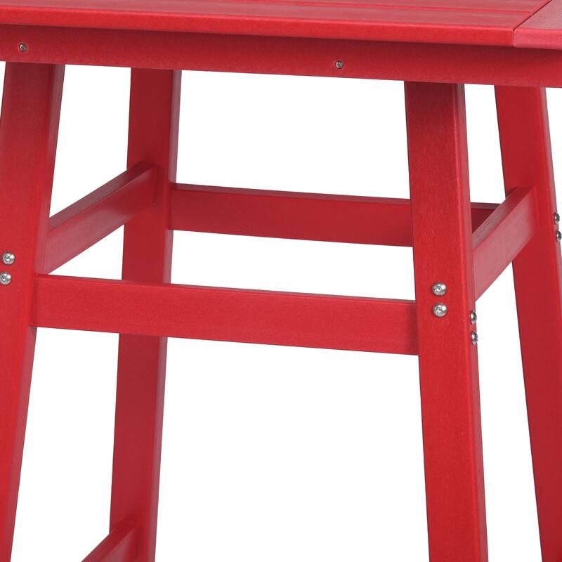Laguna Hdpe All Weather Outdoor Patio 30" Square Bar Table