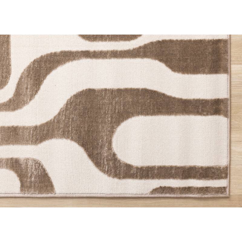 Leonardo Grey Modern Abstract Area Rug