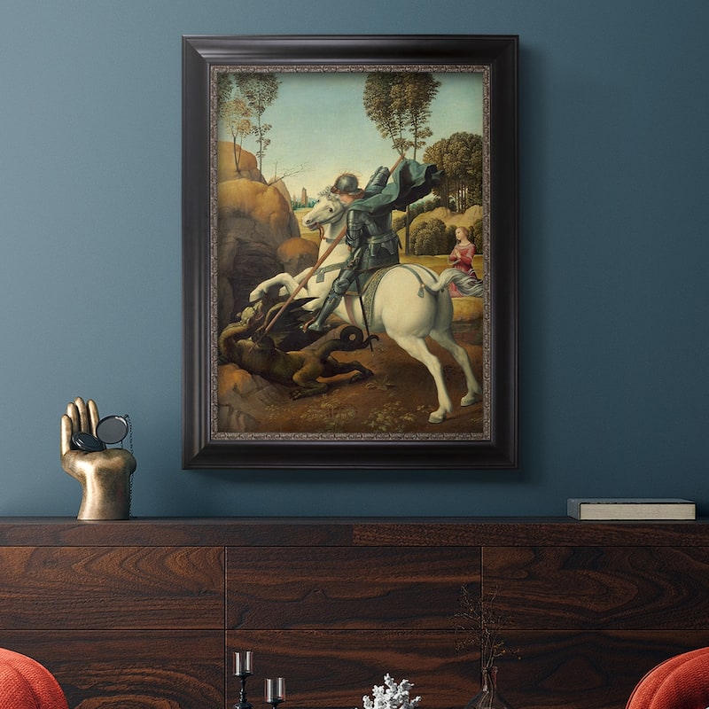 Saint George and the Dragon Premium Framed Canvas- Ready to Hang