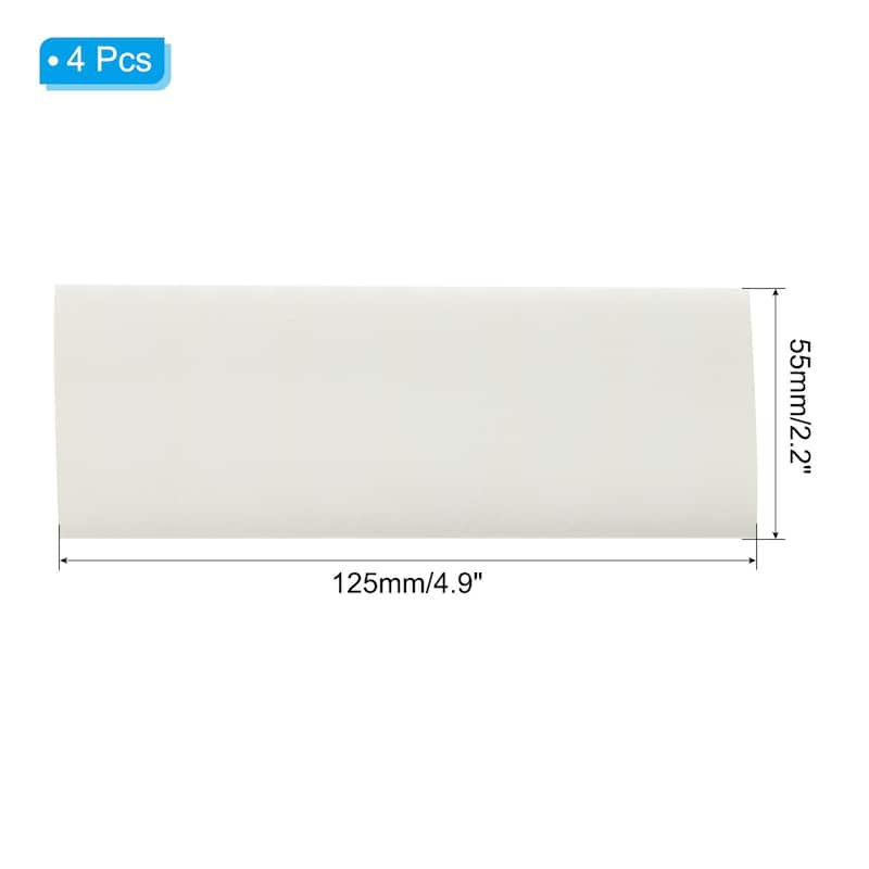 4PCS Cutting Knife Handle Heat Shrink Sleeve, Oval Pattern - 2.2"x4.9" - White