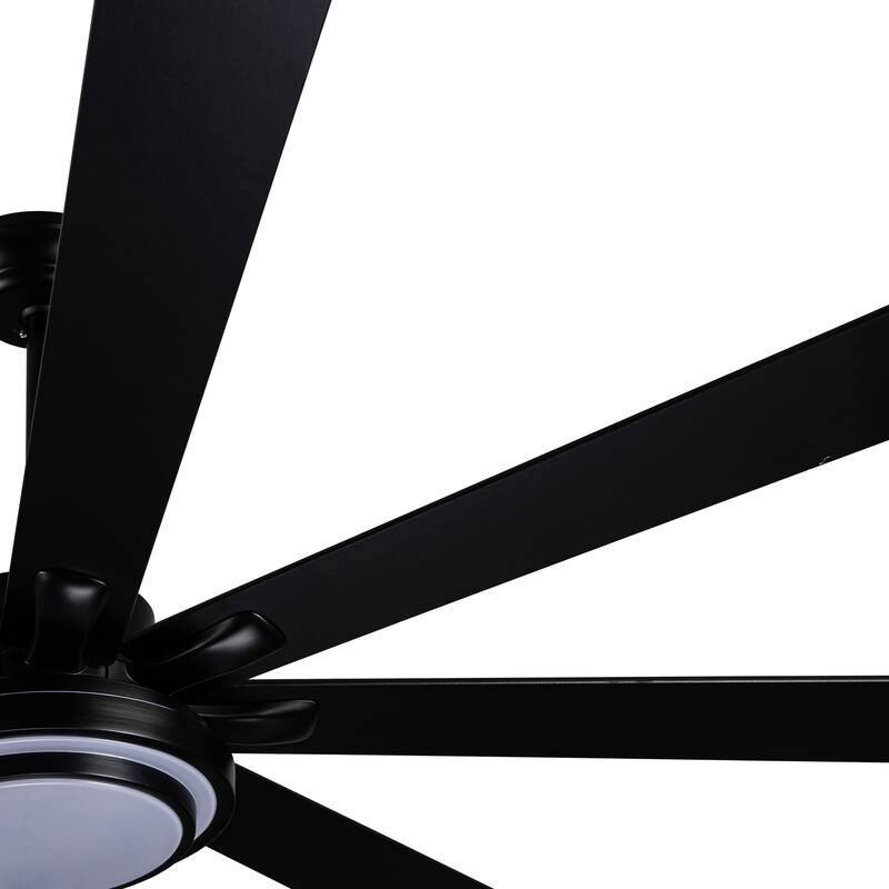Gabriel 72 in. Indoor Black PlyWood Smart Ceiling Fan with Integrated LED, Works with Alexa/Google