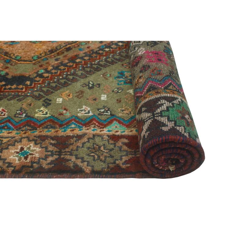 Fine Vintage Distressed Zakia Grey/Charcoal Runner - 3'0" x 7'8"