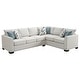 preview thumbnail 1 of 16, Ashford Chenille Upholstered Sleeper Sectional Sofa Greige Greige