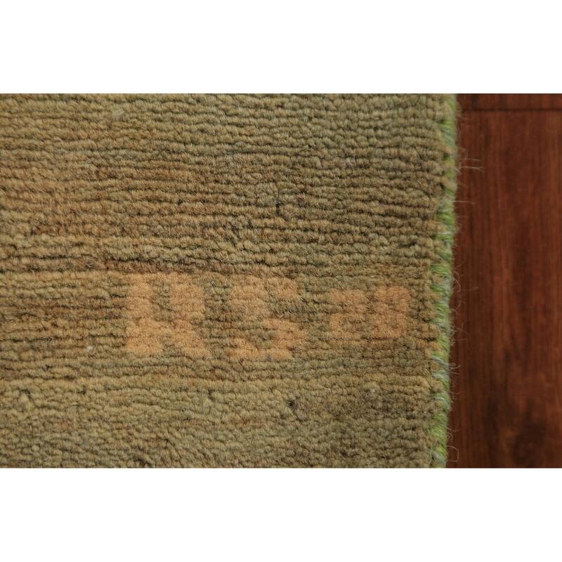 Striped Gabbeh Modern Rug Hand-Knotted Wool Carpet - 2'8" x 4'0"