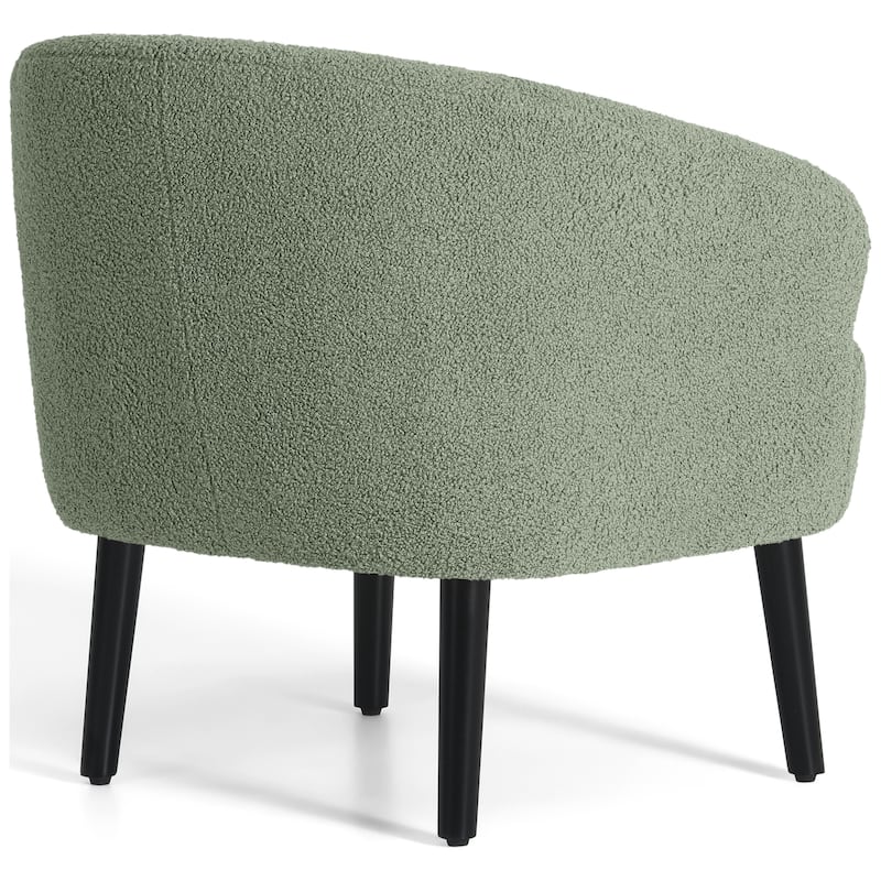 Bayville Sherpa Polyester Upholstered Faux Shearling Barrel Chair - (Set of 2)