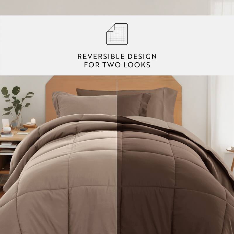 8pc Twin XL Solid Dorm Bedding Bundle