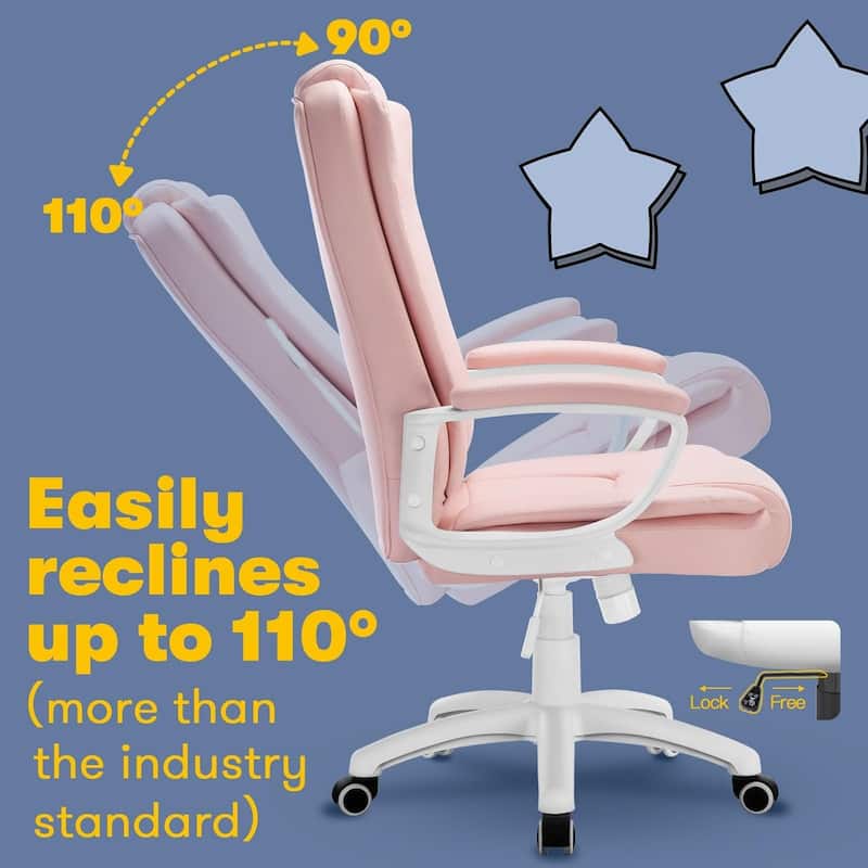 Bossin Big and Tall Office Chair High Back Executive Chair Ergonomic Adjustable Executive Leather Chair,400lbs