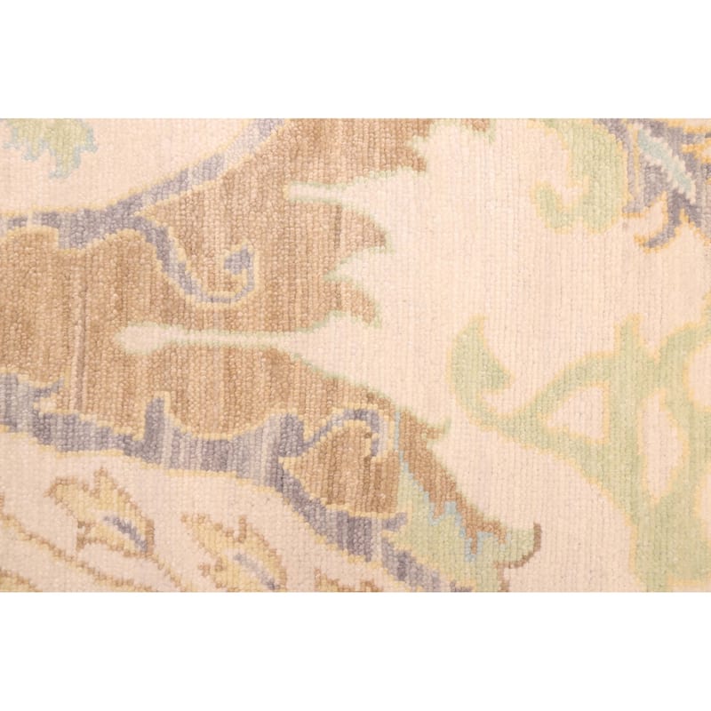 ECARPETGALLERY Hand-knotted Modern Oushak Ivory Wool Rug - 10'3 x 14'3