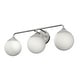 preview thumbnail 4 of 13, Hunter Hepburn 3 Light Vanity Wall Light, Damp-Rated - Vintage, Mid-Century Modern, Glam
