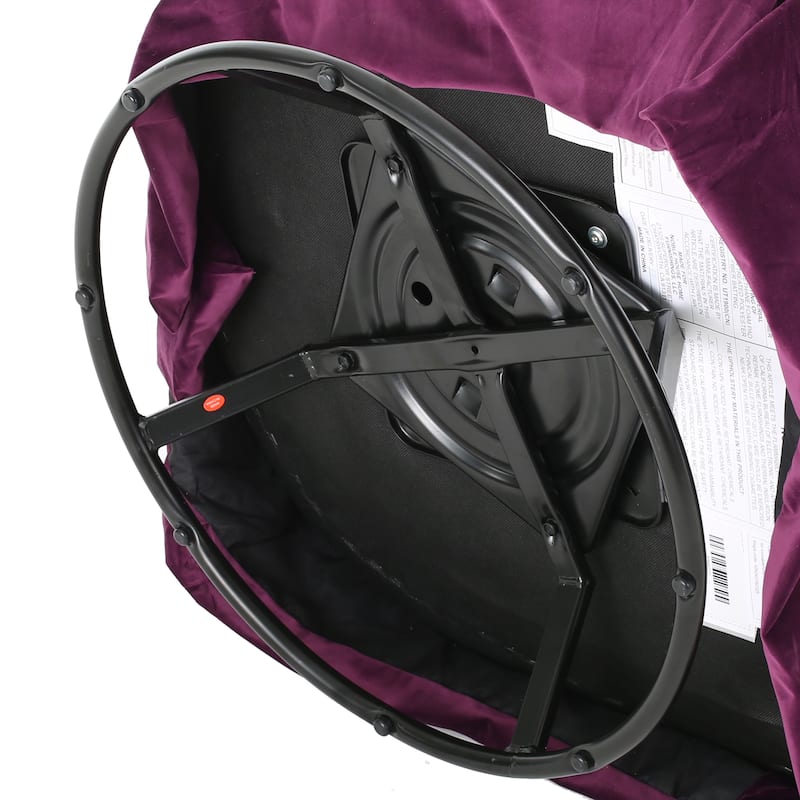 Roomfitters Upholstered Swivel Chair with Loose Skirted Cover, Cozy Modern Accent Seating for Home Spaces, Fuchsia