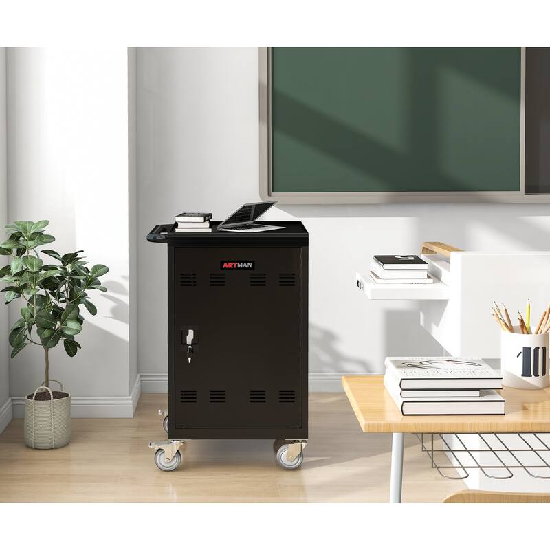 Mobile Charging Cart and Cabinet for Tablets Laptops