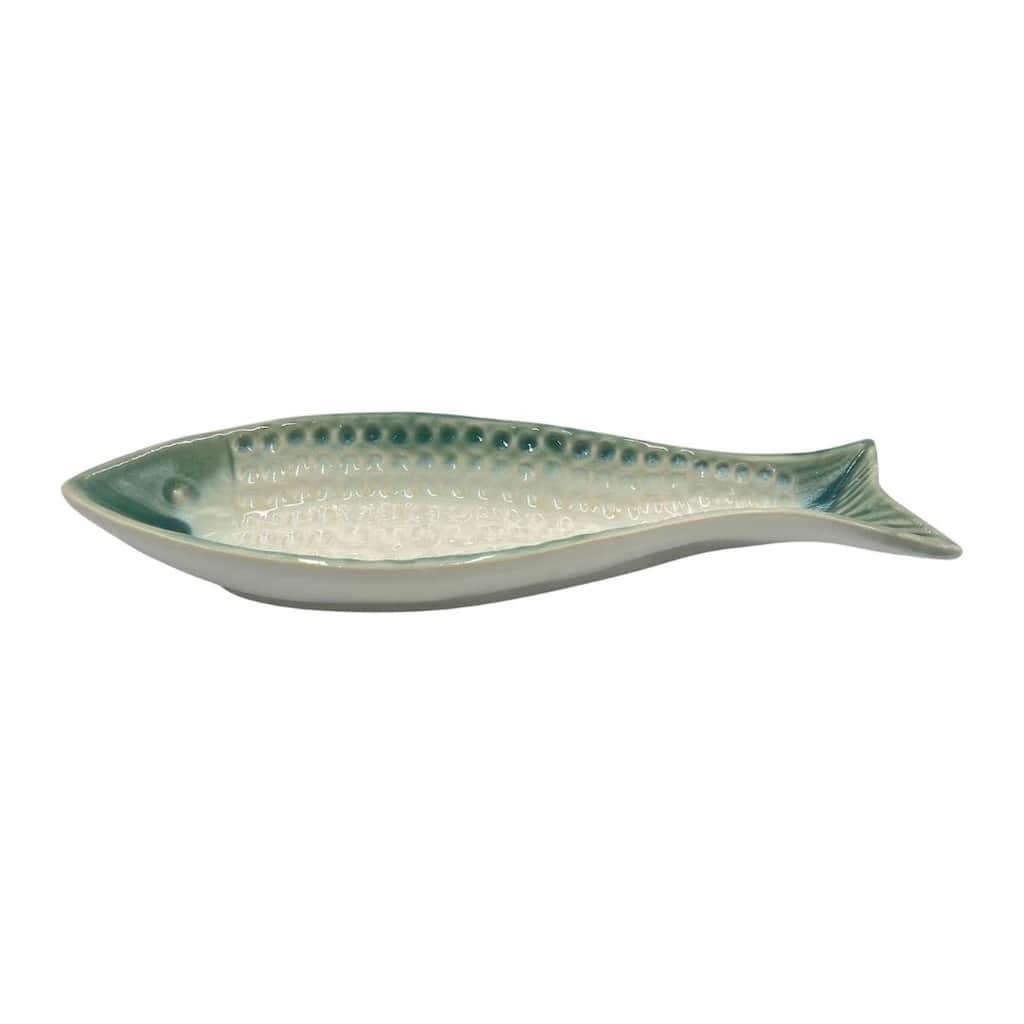 Transpac Ceramic Fish Plate Home Decorations Spring