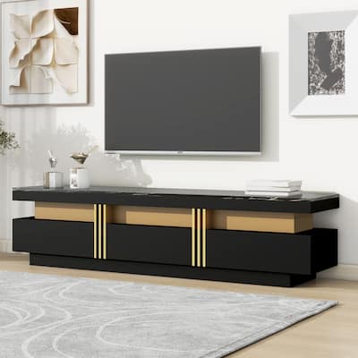 TV Stand with 3 Drawers for TVs Up to 78"