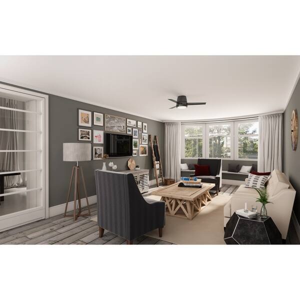 Casablanca 44 Commodus Low Profile Ceiling Fan With Led Light Kit And Wall Control Noble Bronze Noble Bronze Overstock 29869481