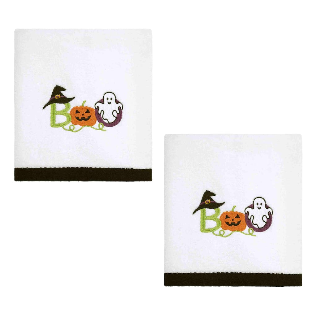 Avanti Colorful Boo Halloween 2-Pack Hand Towels