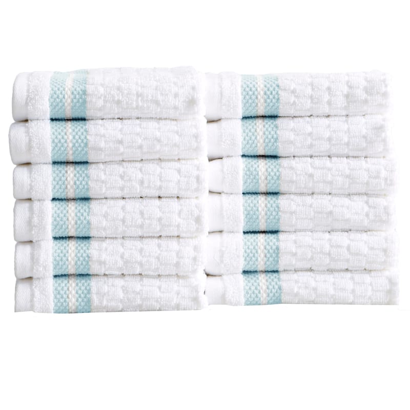 Luxurious Cotton Textured & Detailed Stripes Towel Set
