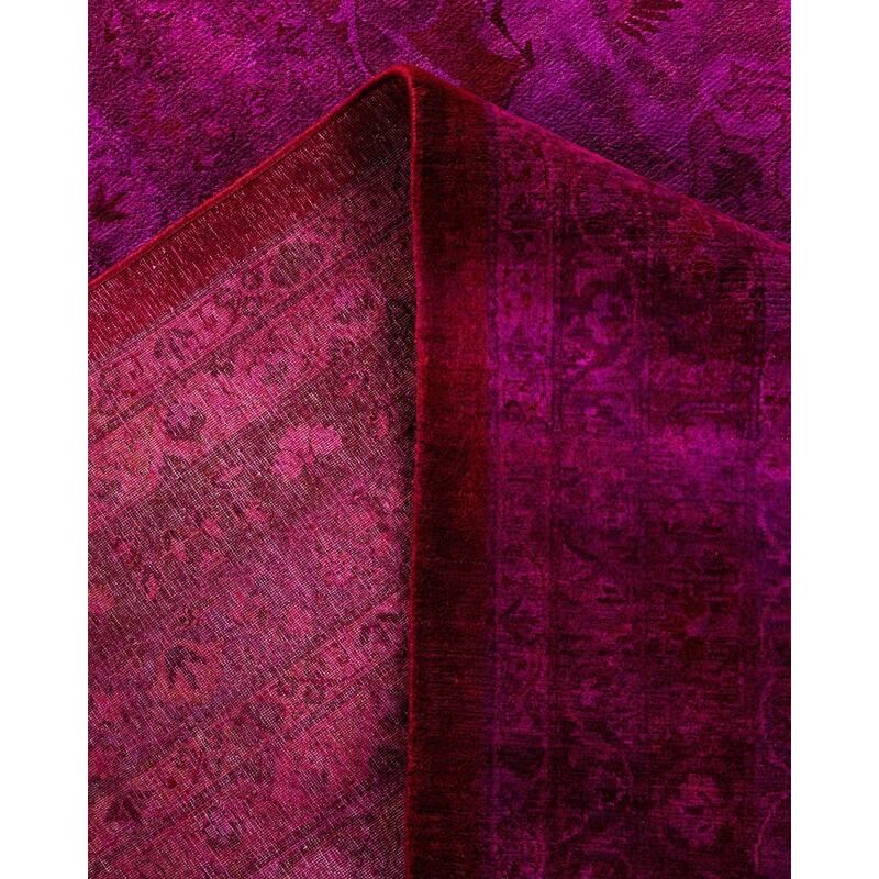 Overdyed, One-of-a-Kind Hand-Knotted Area Rug - Pink - 12' 2" x 17' 2"