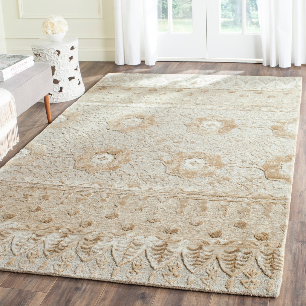 SAFAVIEH Handmade Allure Meta Modern Floral Wool Rug