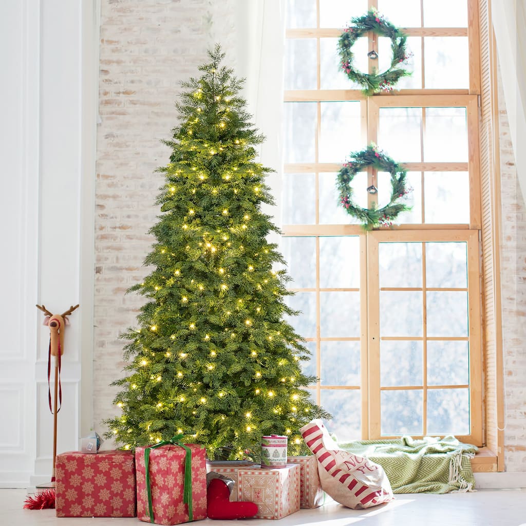 Gymax 6 FT Artificial Xmas Tree w/ 721 PE PVC Branch Tips & Folding