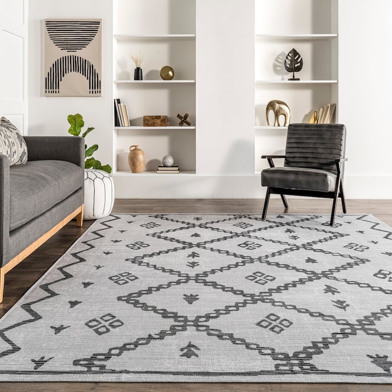 Nuloom Celesta SpinClean Bohemian Trellis Machine Washable Area Rug