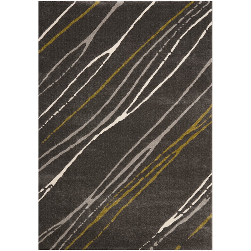SAFAVIEH Porcello Rosena Modern Rug - 5'3" x 7'7" - Dark Grey