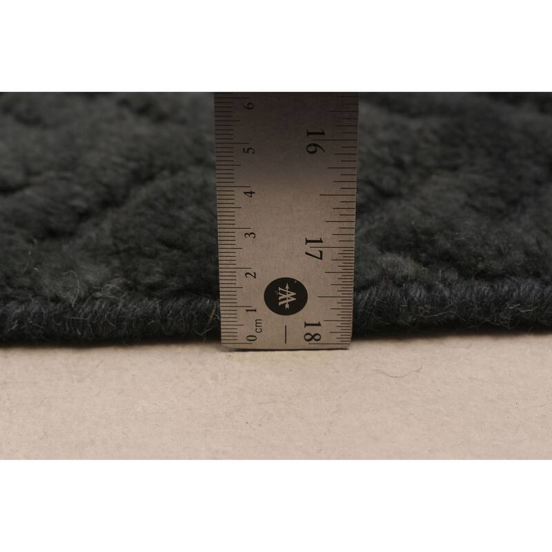 ECARPETGALLERY Hand-knotted Tangier Grey Wool Rug - 6'8 x 9'8