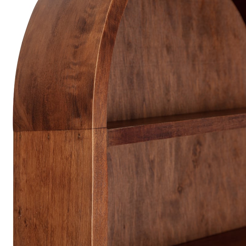 Kate and Laurel Hutton Wood Capsule Wall Shelf
