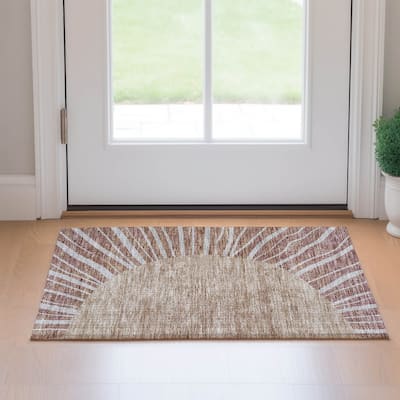 Premium Washable Super Soft Contemporary Rays Mayfield Rug