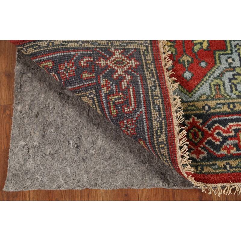 Geometric Heriz Serapi Indian Accent Rug Hand-Knotted Wool Carpet - 3'0"x 4'11"