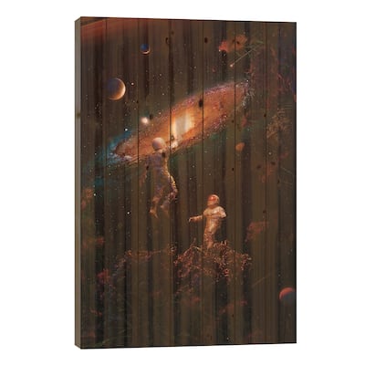 Follow The Light Print On Wood by Nicebleed - Multi-Color