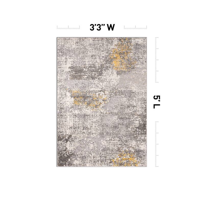 World Rug Gallery Prague Distressed Abstract Area Rug