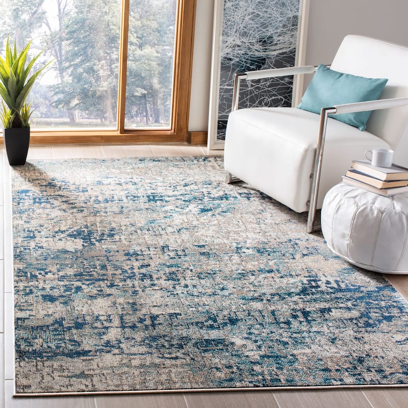 SAFAVIEH Madison Coleen Modern Abstract Rug - 3' x 5' - Grey/Blue